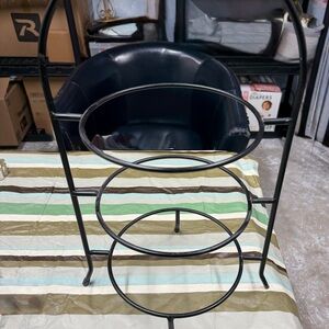 Black Metal Tiered Stand for dessert plates